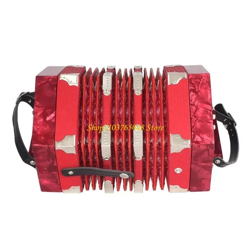 R53E 20 Button Concertina with Carrying Bag Professional Playing Hexagon Accordion