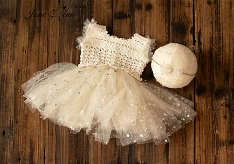 Star fairy dress hair accessories two-piece baby girl princess twins photo studio shooting newborn photography props