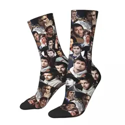 Harajuku Female Socks Retro David Tennant Collage Merch Soft Funny Actor Sport Socks All Seasons