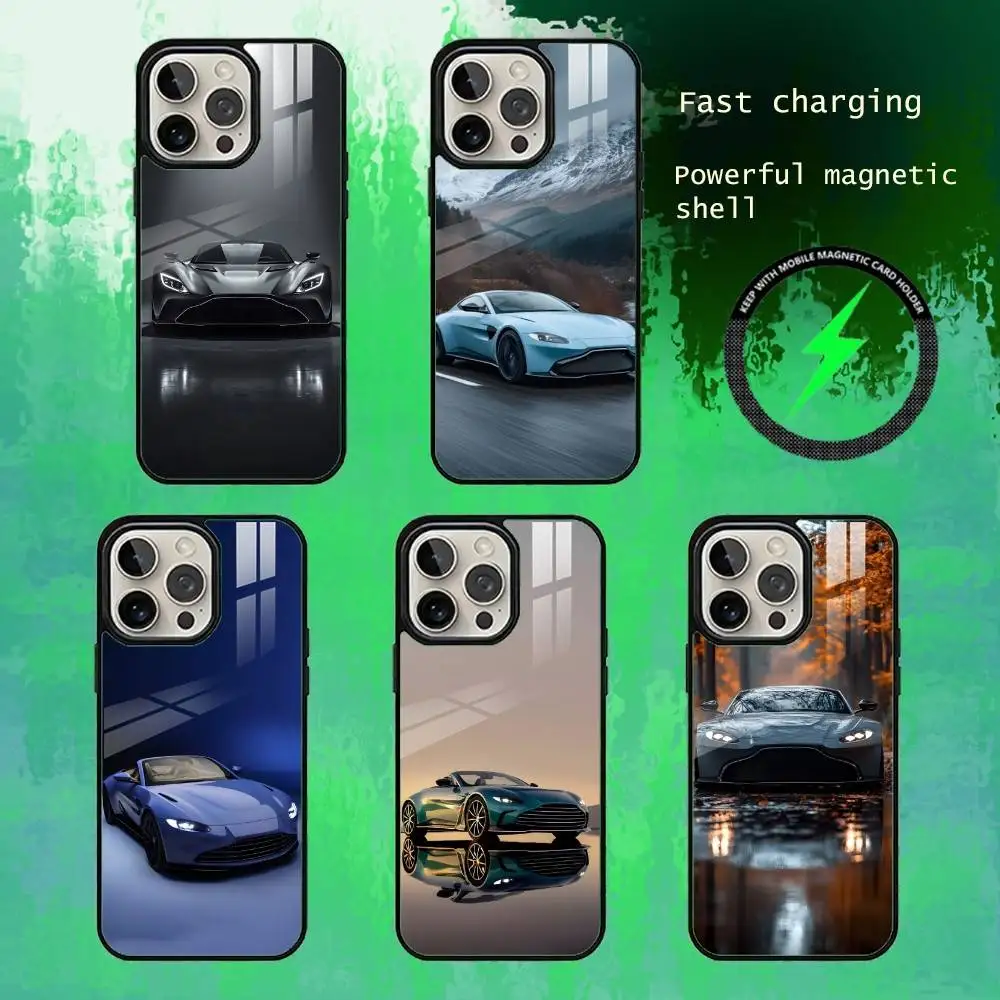 

A-Aston Vantage Cars Phone Case For iPhone17,16,15,14,13 Plus,Pro Max Magnetic For Magsafe Wireless Charging