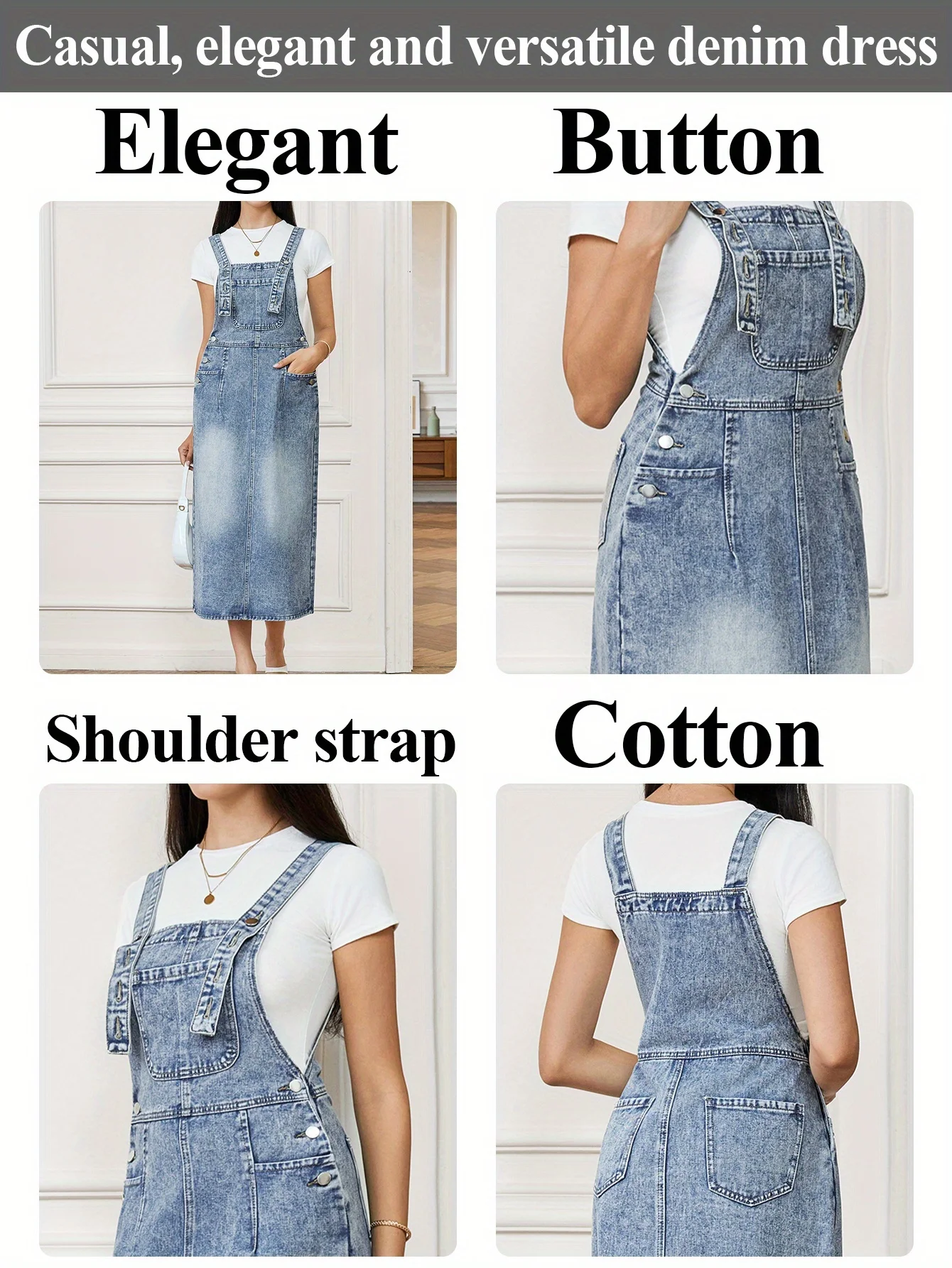 

Американское ретро регулируемое плечевое платье из потертого денима на подтяжках, женская юбка с несколькими карманами и вышивкой для улицы