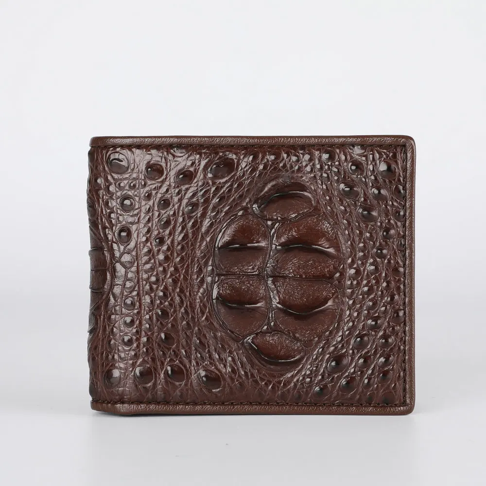 2025 جديد جلد التمساح محفظة رجالية موضة جلد طبيعي محفظة أفقية الأعمال موضة عادية قصيرة محفظة صغيرة 45 #6