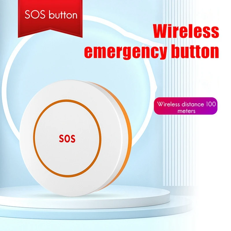 Wireless Elderly Caregiver Pager Button Built-In Multiple Bell Pager With SOS Emergency Call For Patient Elderly