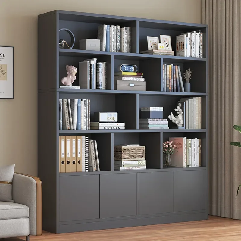 Minimalist New Chinese bookshelf shelf multi-layer storage locker cross-border new bookcase display shelf sturdy and durable
