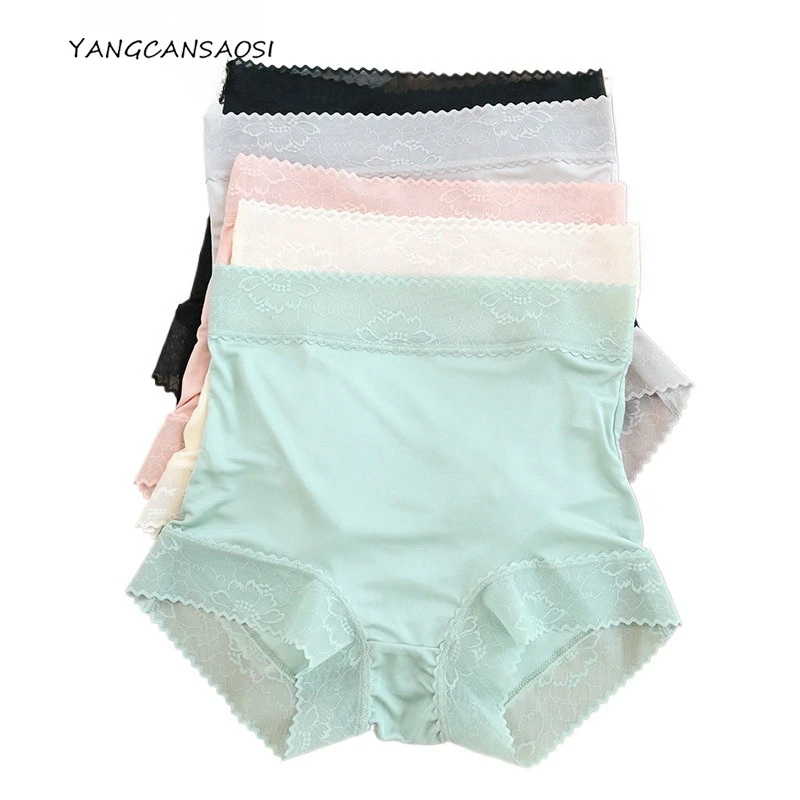 

Natural Mulberry Silk High Waist Underwear Lace Sexy Mulberry Silk Shorts Boxer Pants with Breeches Breathable Comfortable