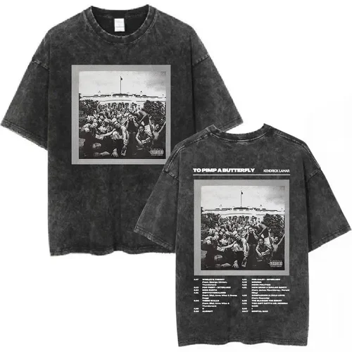 Imagen 2 del producto Camiseta Vintage lavada de rapero Kendrick Lamar, no me gusta nosotros, Say Drake, moda para hombres y mujeres, camisetas de gran tamaño de Hip Hop, ropa de calle