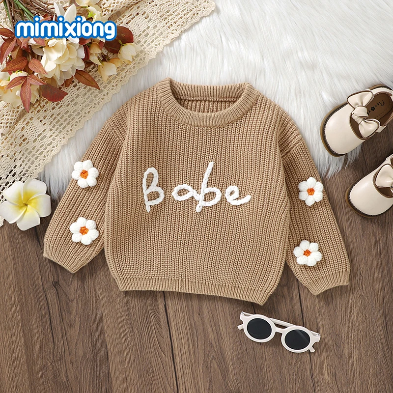 

Baby Sweaters Clothes Casual Crew Neck Long Sleeve Knitted Newborn Infant Boys Girls Pullovers Jumper Autumn Winter Knitwear Top