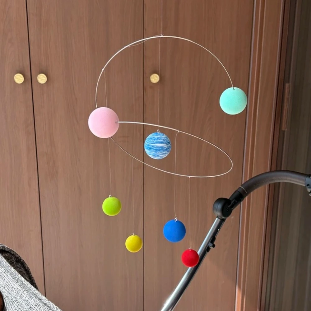 7 Color Balance Ball Pendant Modern Minimalist Dynamic DIY Air Pendant Home Ceiling Decoration Silent Wind Chime Baby Crib Bell