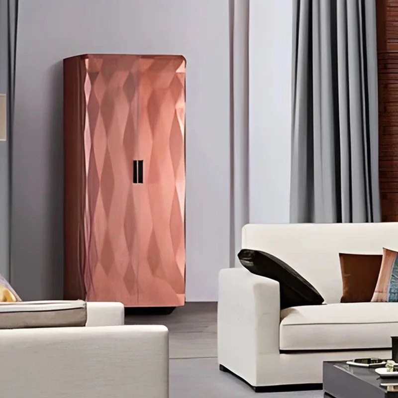 Solid wood wine cabinet against the wall Living room Home display cabinet Creative art High-end luxury light luxury locker