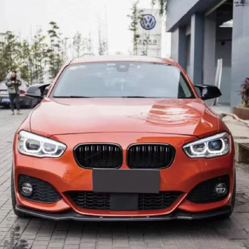 For BMW 1 Series F20 F21 2015~2019 M-Pack Style Car Front Bumper Lip Rear Diffusers Rear Spoiler Glossy Black Body Kit Tunning