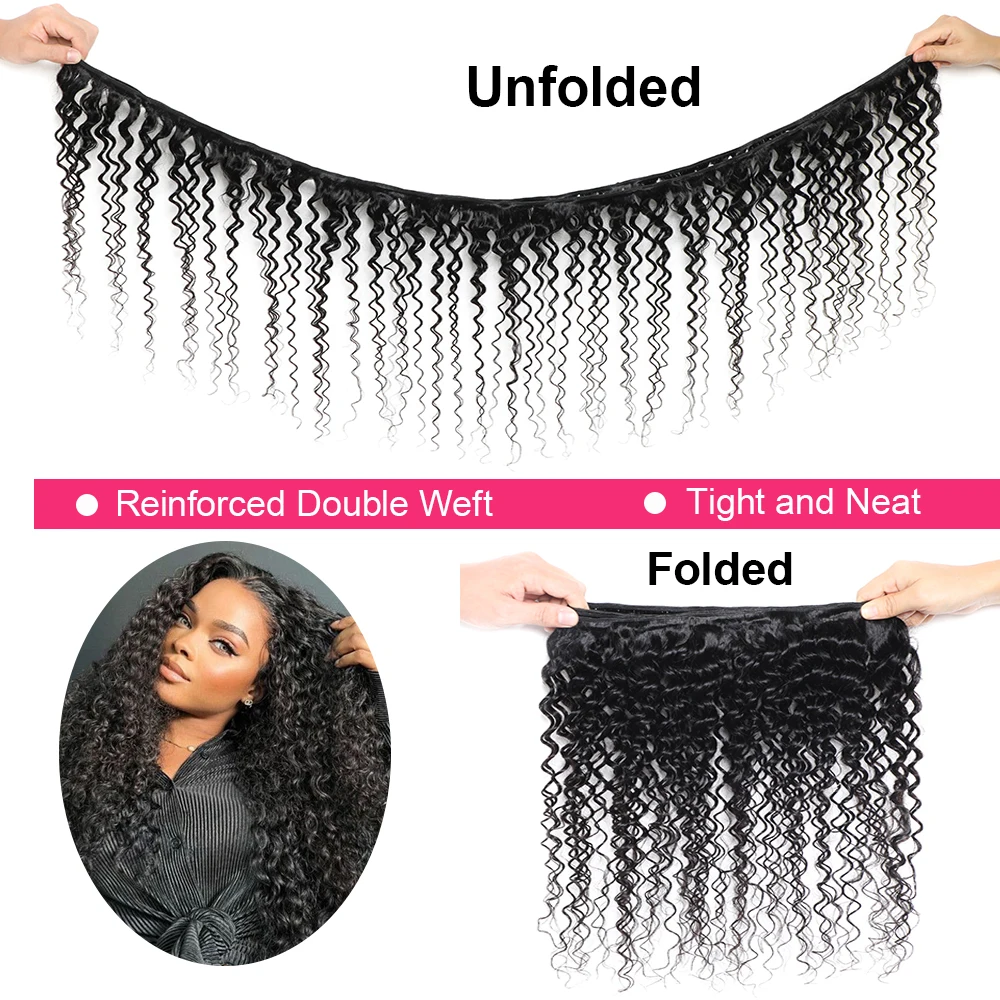 Megeen-女性用ブラジルの人間の髪の毛のエクステンション,波状,二重横糸,織り,ナチュラルブラックレミー,1バンドル,3バンドル,4バンドル,20インチ,30インチ