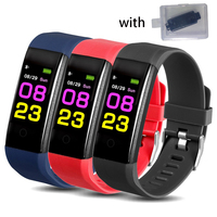 115Plus Smart Wristbands Sports Pedometer Smartwatch Fitness Running Walking Tracker Heart Rate Pedometer for IOS Android