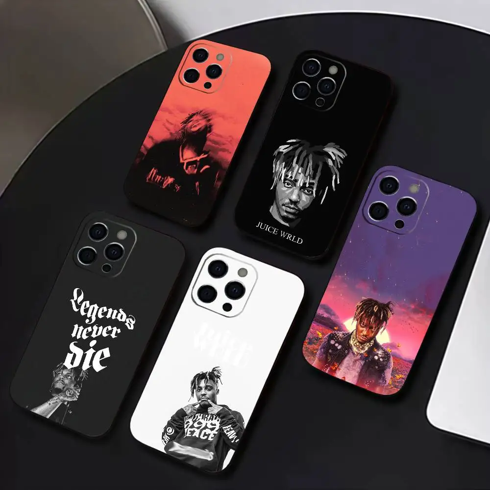 

Rapper 999 J-Juice W-WRLD Phone Case For iPhone 17,16,15,14,13,12,11 Plus,Pro Max,XS,Soft Black Cover