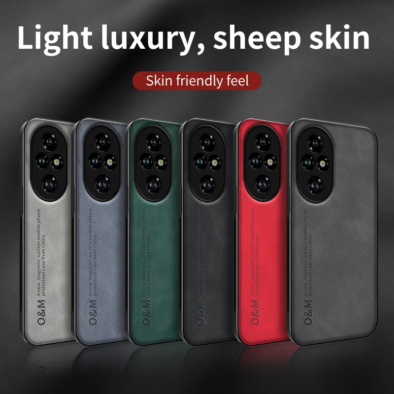 For Honor 200 Pro Чехол для Skin Feel Shockproof Matte Leather Case Soft Back Cover Funda For Honor 200 Pro