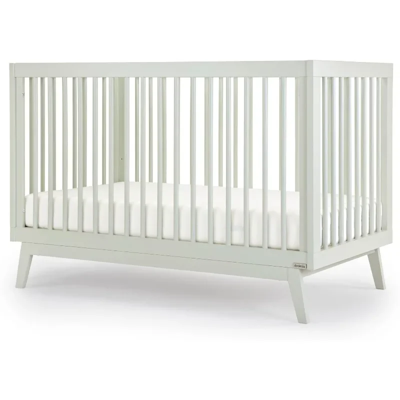 dadada Baby Soho 3-in-1 Convertible Crib to Toddler Bed – Wooden Crib Made in Italy, GREENGUARD Gold Certified Small Baby Crib