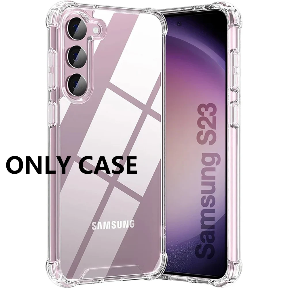 Stoßfeste Weiche Transparente TPU-Hülle Für Samsung Galaxy S25 S24 S23 S21 FE S22 Plus Ultra Cover Für Samsung A13 A26 A56 A36 A54 A53