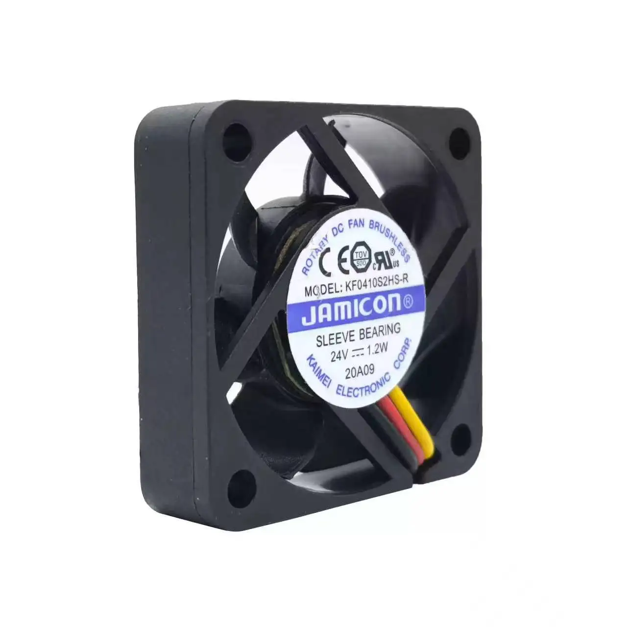 Вентилятор охлаждения JAMICON KF0410S2HS-R, 24В, 1.2Вт, 40мм, 4010, 4см, с подшипником скольжения, 3-контактный, бесщеточный, микро