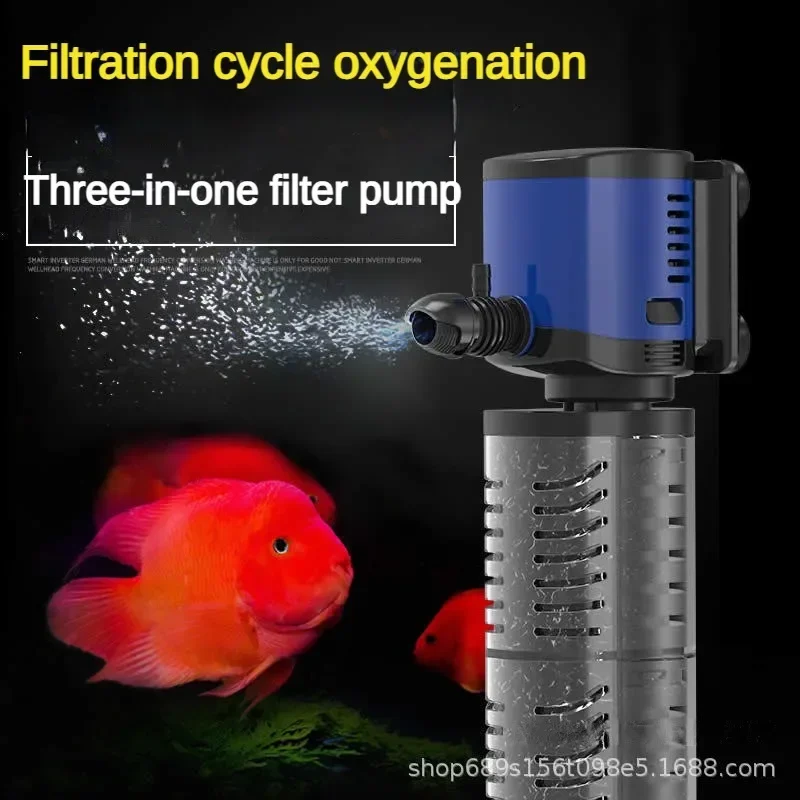 

Best 5W 14W Filter Submersible Pump 3-in-1 Built-in Filter Oxygen Pump Low Noise for Aquariums 60cm 80cm Fish Tank