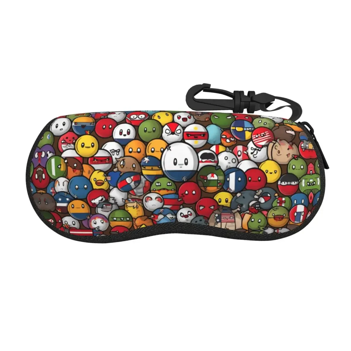 Countryball Cartoon Glasses Case Men Women Waterproof Accessories Countries Earth Cute Reading Storage Box Gift Sunglasses Box