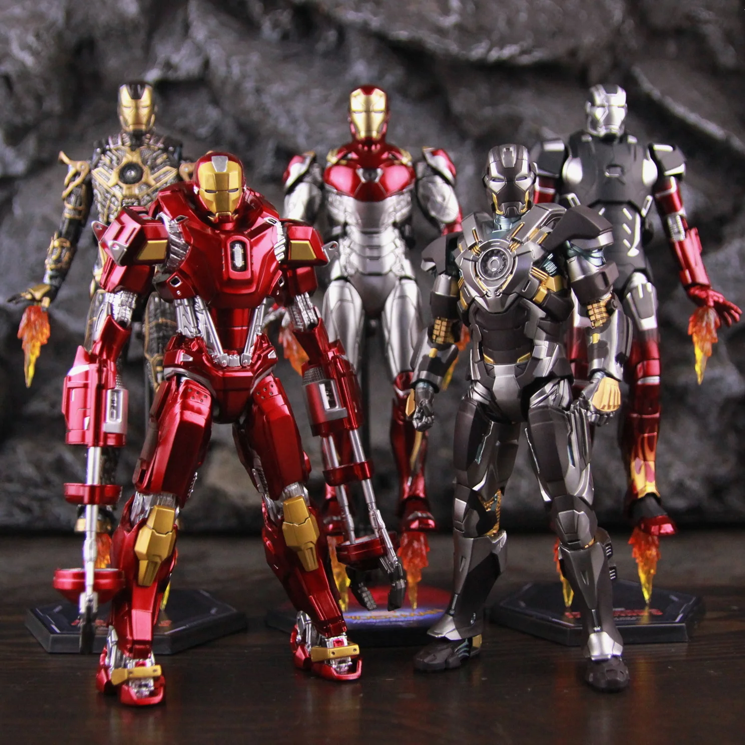 ZD Toys Iron Man 3 MK35 Red Snapper MK41 Bones MK24 Tank MK47 Ultimate Armor MK22 Hot Rod Mark 35 41 24 47 22 1/10 Action Figure