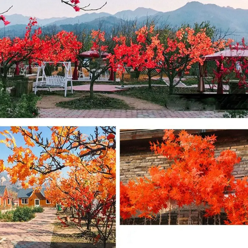 High Quality 10Styles Simulated Ginkgo Biloba Green Color Simulated Leaves Fake Leaves Home Decoration