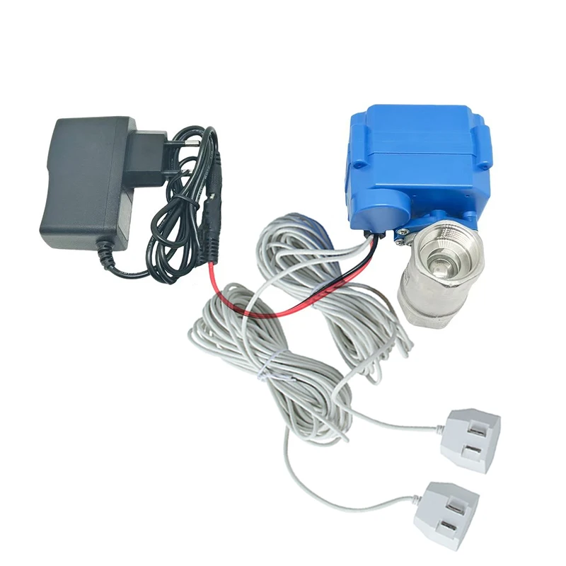 Stainless Steel Valve Water Leak Detector Motorized Faucet 1/2