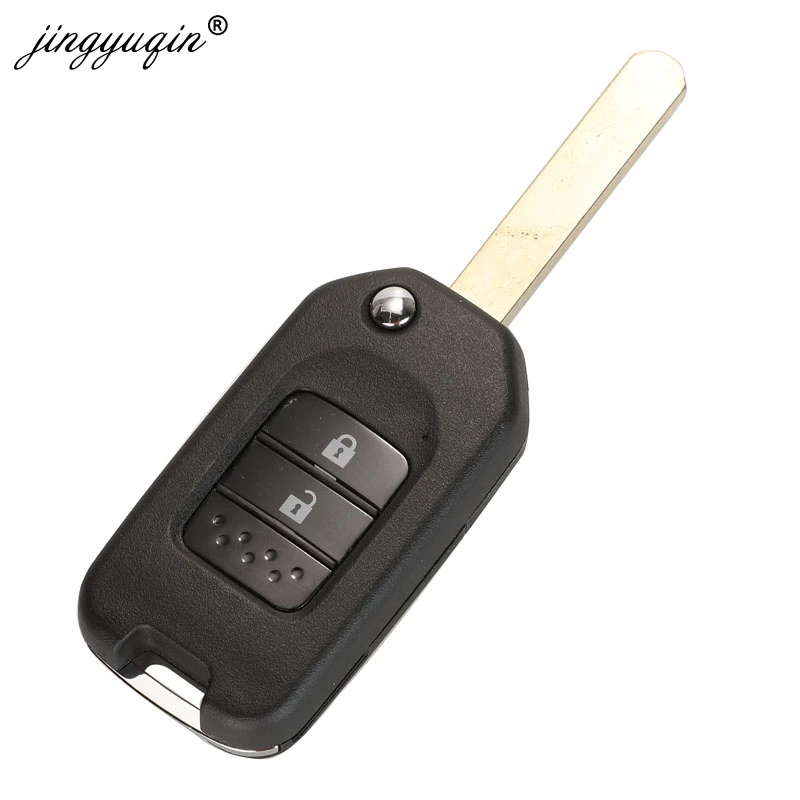 jingyuqin 2/3 Buttons Remote G Key Shell Suit for Honda Civic Accord City CR-V Jazz XR-V Vezel HR-V FRV Original Key Replacement