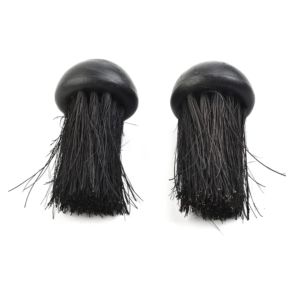 Hearth Brush Head Fireplace Brush Replacement Round Fireside Hair Length 7.5cm 3/8 Inch Threaded Hole High Quality