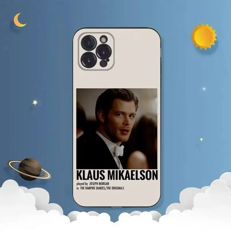 The Vampire Diaries Damon Phone Case For iPhone,11,12,Mini,13,14,15,PRO,XS,MAX,X,XR,6,7,8,Plus Black Shell