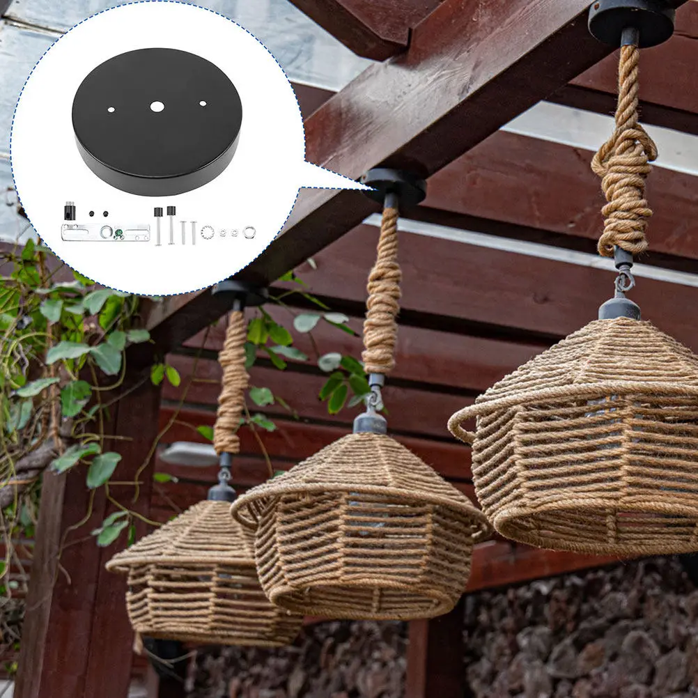 

Комплект железных потолочных плафонов для люстр и подвесных светильников, ретро-индустриальный декоративный декор для гостиной