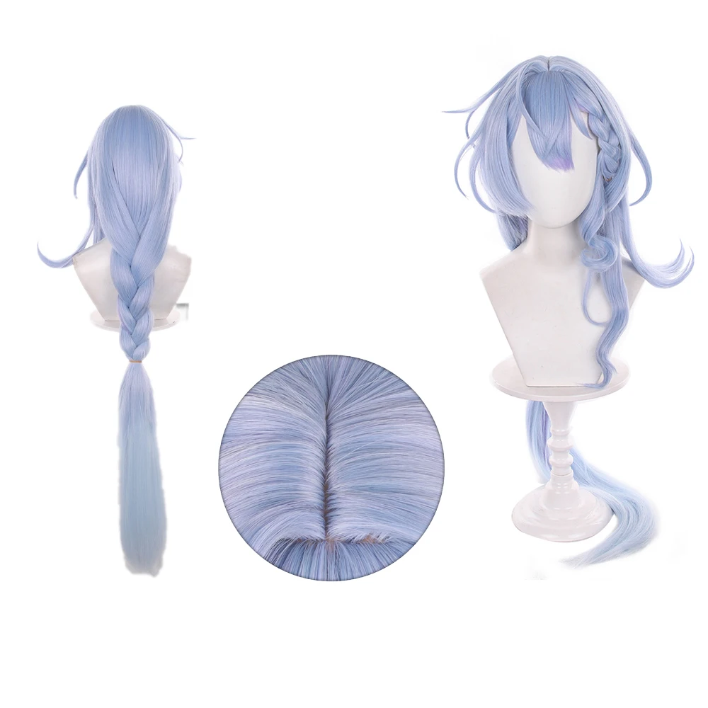 110cm Blue Gradient Anime Robin Summeretto Cosplay Wig Heat Resistant Synthetic Hair Role Play Wig Comic Con Costumes Accessorie