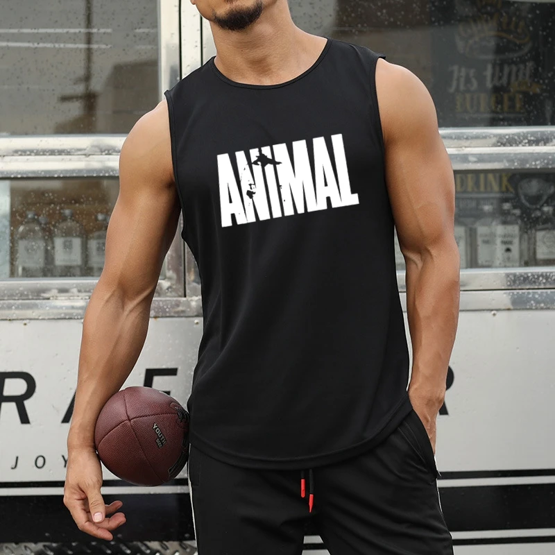 

Men's Tops Tanks & Camis T-shirt Gym Tank Top Clothing Mesh T-shirts Man Sportswear Basketball Singlets Fitness Wear Tees