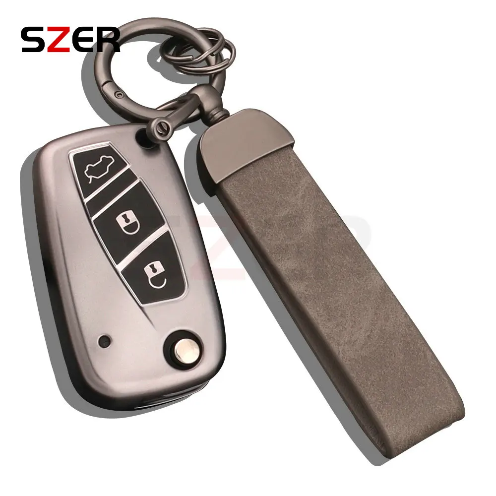 Mode Neue TPU Auto Flip Schlüssel Fall Abdeckung Shell Fob Tasche Für FIAT 500 Panda Stilo Ducato Punto Doblo Bravo Geschützt zubehör