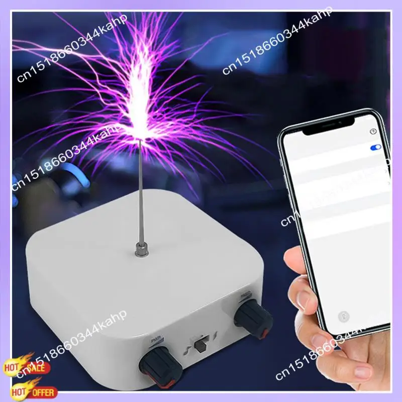 CLCU Bluetooth For Tesla Music Coil Touchable Artificial Lightning Spark Gap Bluetooth Arc Generator Experiment Model US Plug
