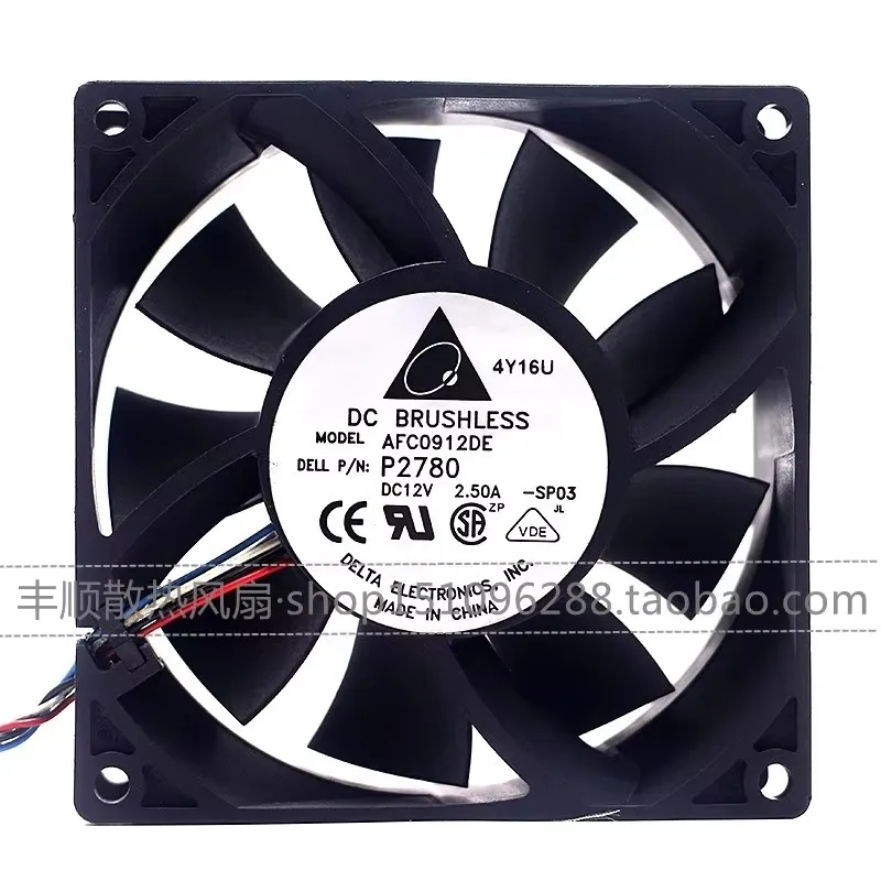 Original 90 * 90 * 38MM 12V 2.5A 9CM AFC0912DE Automotive Supercharged Violent High Air Cooling Fan