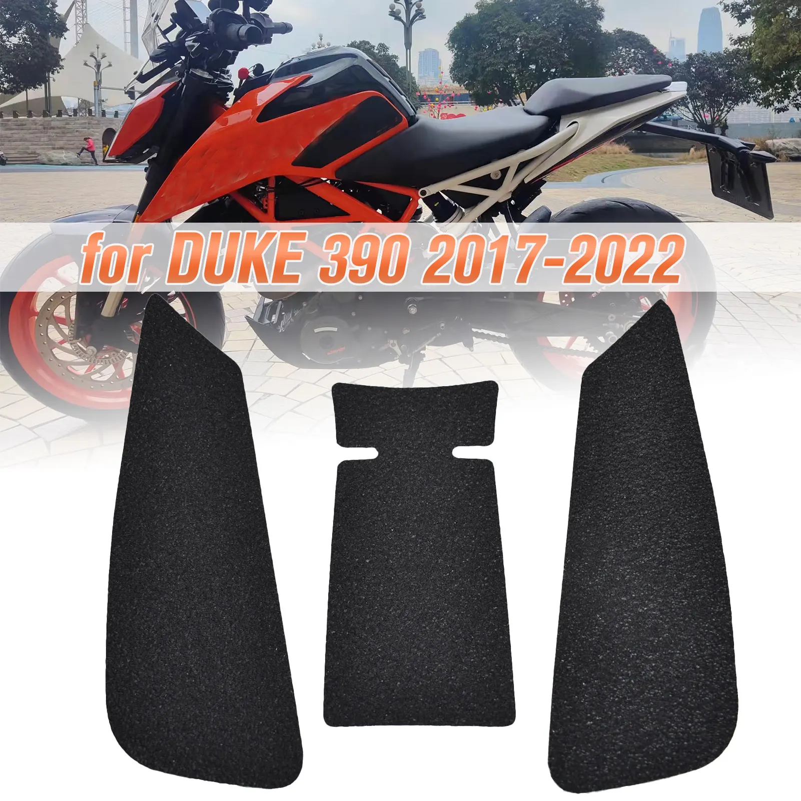 

Для KTM Duke 390 2017-2023 противоскользящие наклейки на топливный бак, крышка бензобака, защитная накладка для масла, устойчивые к царапинам наклейки для мотоцикла, детали ﻿