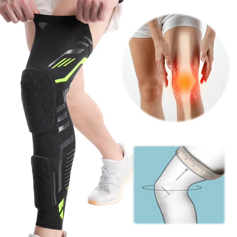 

Наколенник спортивный компрессионный, s-образный, баскетбольный, длинный, нескользящий, для велоспорта