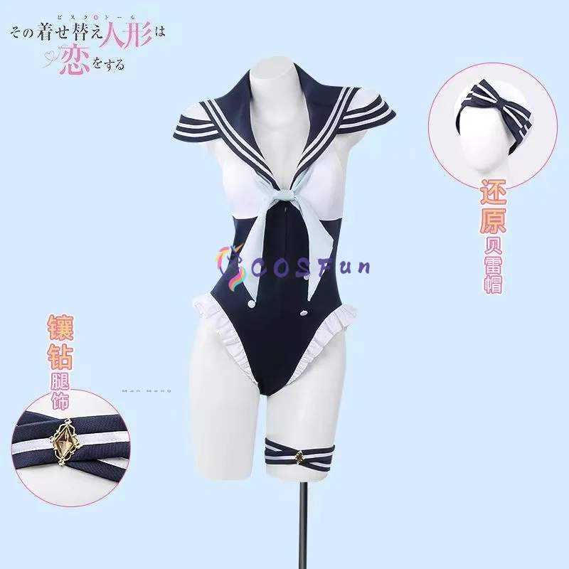 

My Dress-Up Darling Kitagawa Marin Cosplay Costume JK Uniform Swimsuit Halloween Party Role Play Outfit Women COSFun