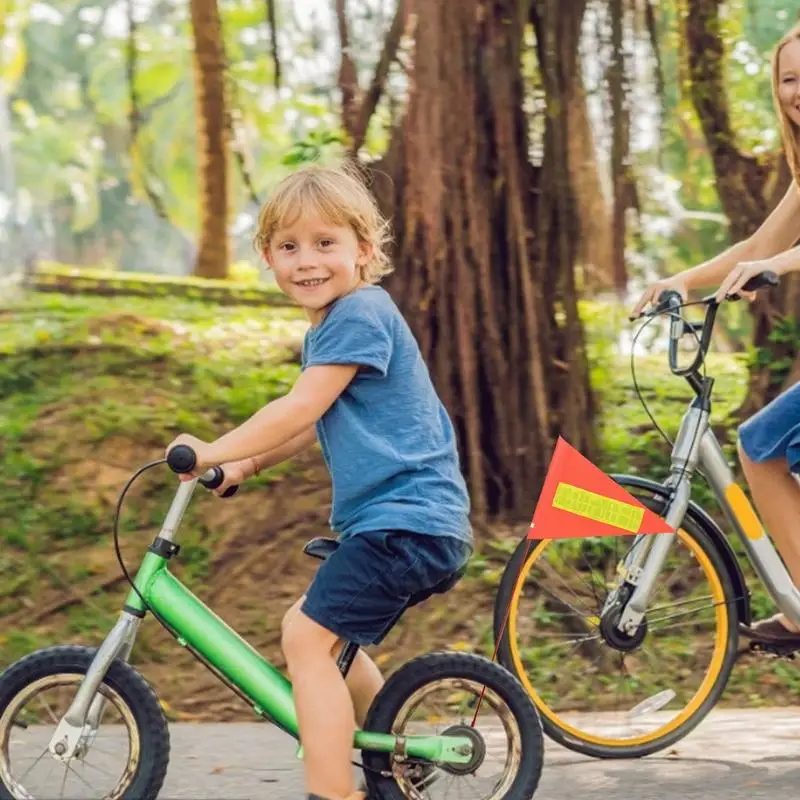 3 Sections 1.8m Bike Safety Flag Cycling Safety Pennant Mountain Bicycles Flagpole Cycling Equipment For Children