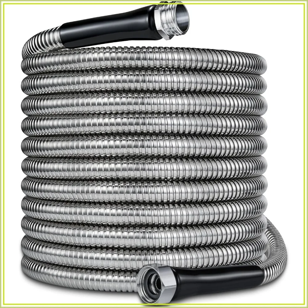 

2026 New 304 Stainless Steel Garden Hose 150ft - Lightweight, Kink-Free, 3/4'' Fittings