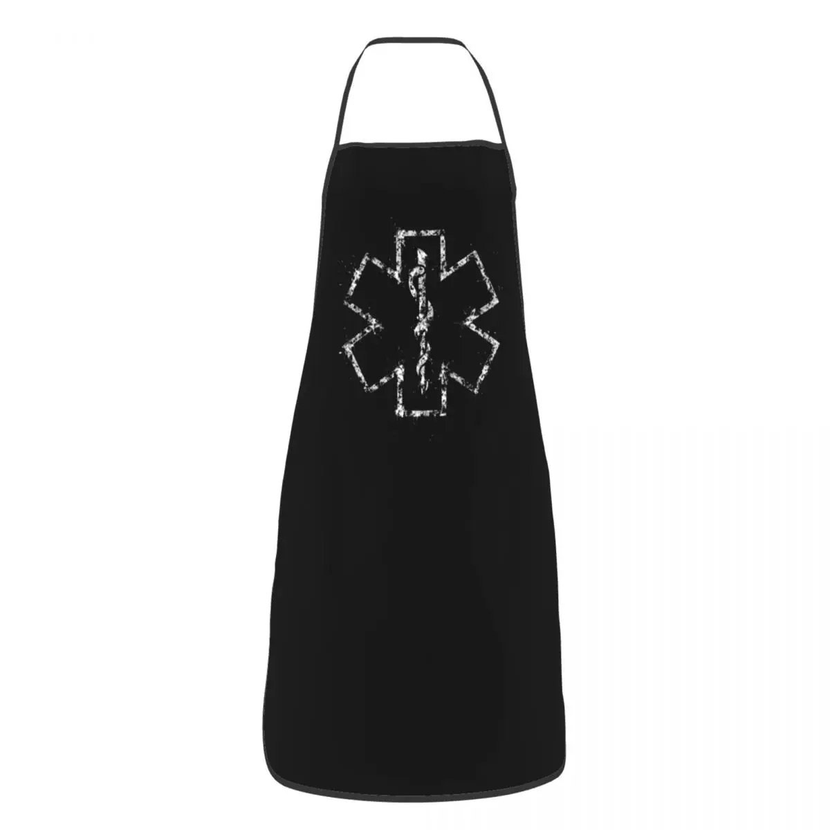 Custom Bib Star Of Life Aprons for Men Women Adult Chef Cooking Kitchen Caduceus First Responder Goth Tablier Cuisine Baking