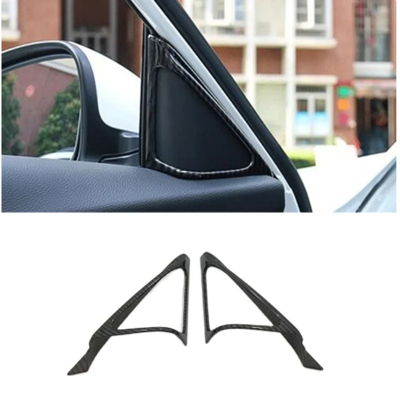 

ABS Matte/Carbon fibre For Honda Accord 10th 2018-2022 Car interior A-pillar Speaker horn ring trim Accessories car styling 2pcs