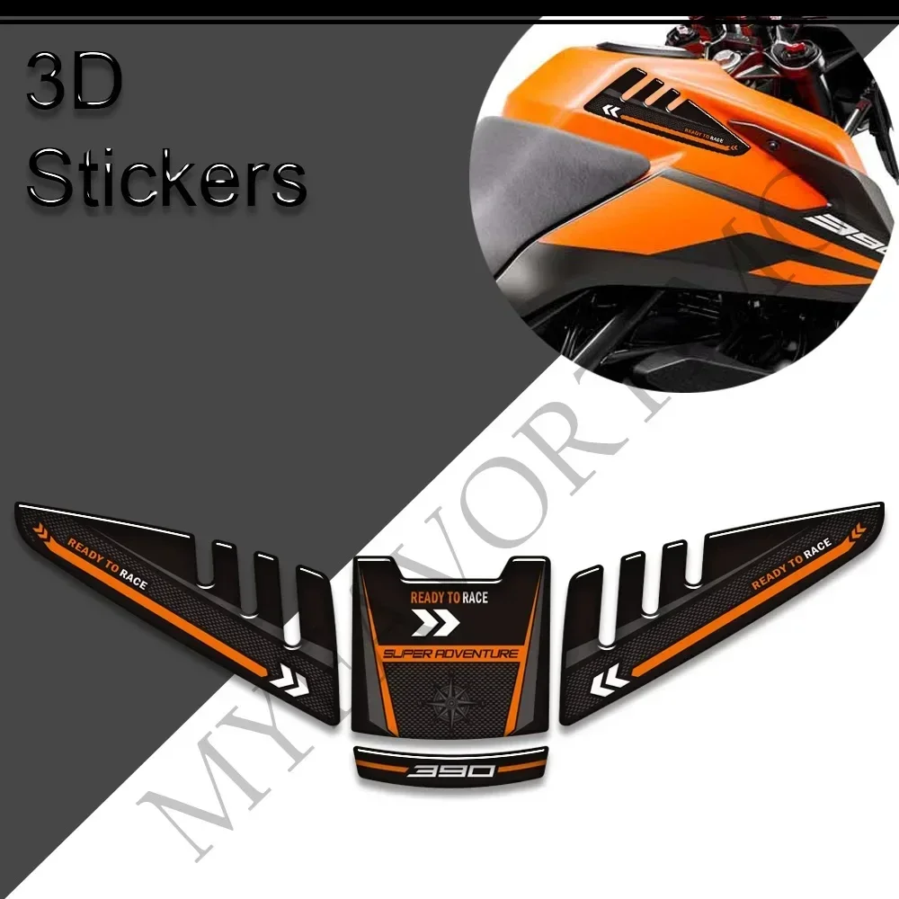 Fit 390 Adventure R 2019 -2023 Motorcycle Stickers Decals Fuel Oil Knee Protection Tank Pad Side Grips Gas