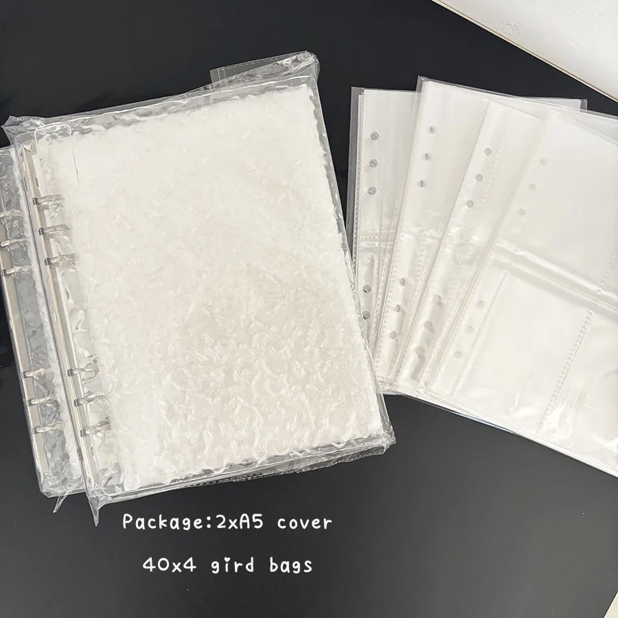 Sharkbang A5/Mini Crystal Binder Kartenbuch, 20 Stück doppelseitige Nachfüllbeutel, Loseblatt-Fotoalbum mit festem Einband, Postkarten-Organizer – Detail 16