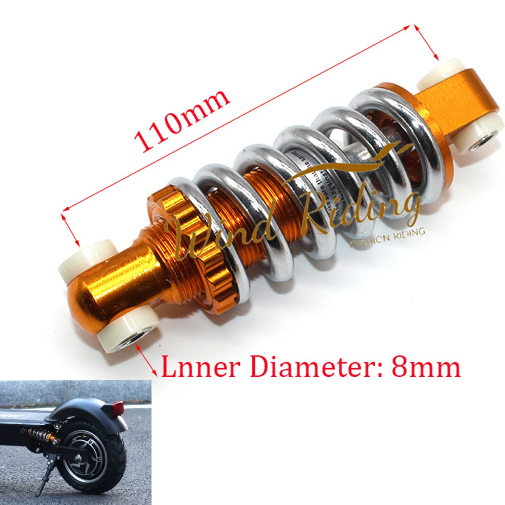 Original FLJ T11 Electric Scooter Rear Spring Shock Absorber 110/125mm Gold 6mm High Pressure Spring Accessories