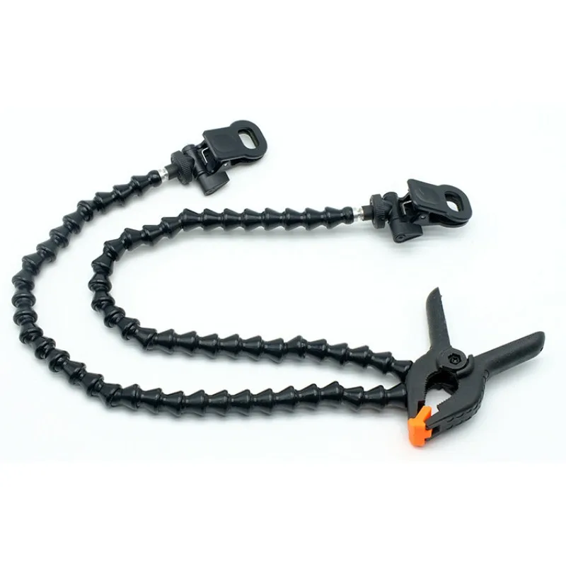 For Macro Windproof Dual Head Clamp Plant Flower Stem Photography