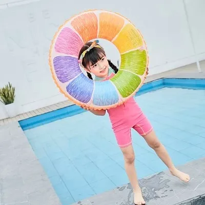 1PCS Fruit swim ring, children's thickened inflatable boy's life buoy, baby's floating ring, child's underarm ring, girl's