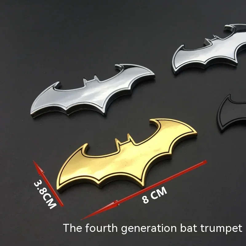 

Imitation Comics Bat Car Decoration Styling Sticker Accessories Metal 3D Multicolor Auto Car Trunk Emblem Badge Decal