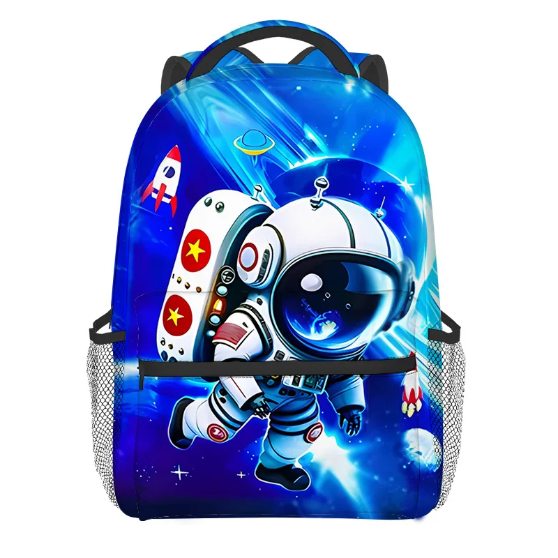 

Kpop Youthful School Bags Unisex Cool Rocket astronaut Travel Bags 3D Print Oxford Waterproof Notebook Shoulder Backpacks