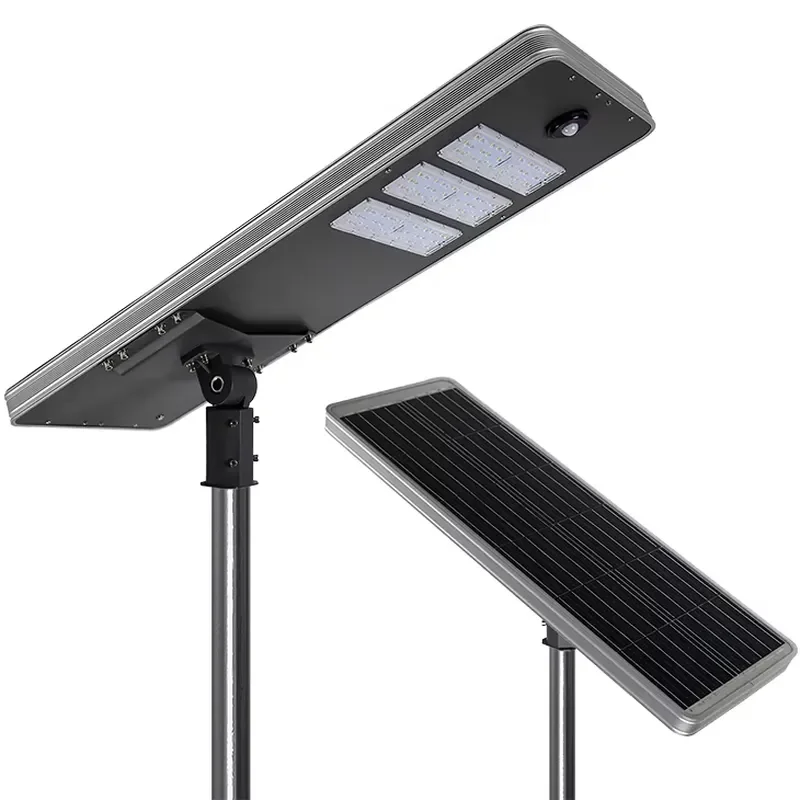 Aluminum Ip65 Ip66 Waterproof Outdoor 30w 50w 60w 80w 100w Integrated Outdoor Street Solar Led Light